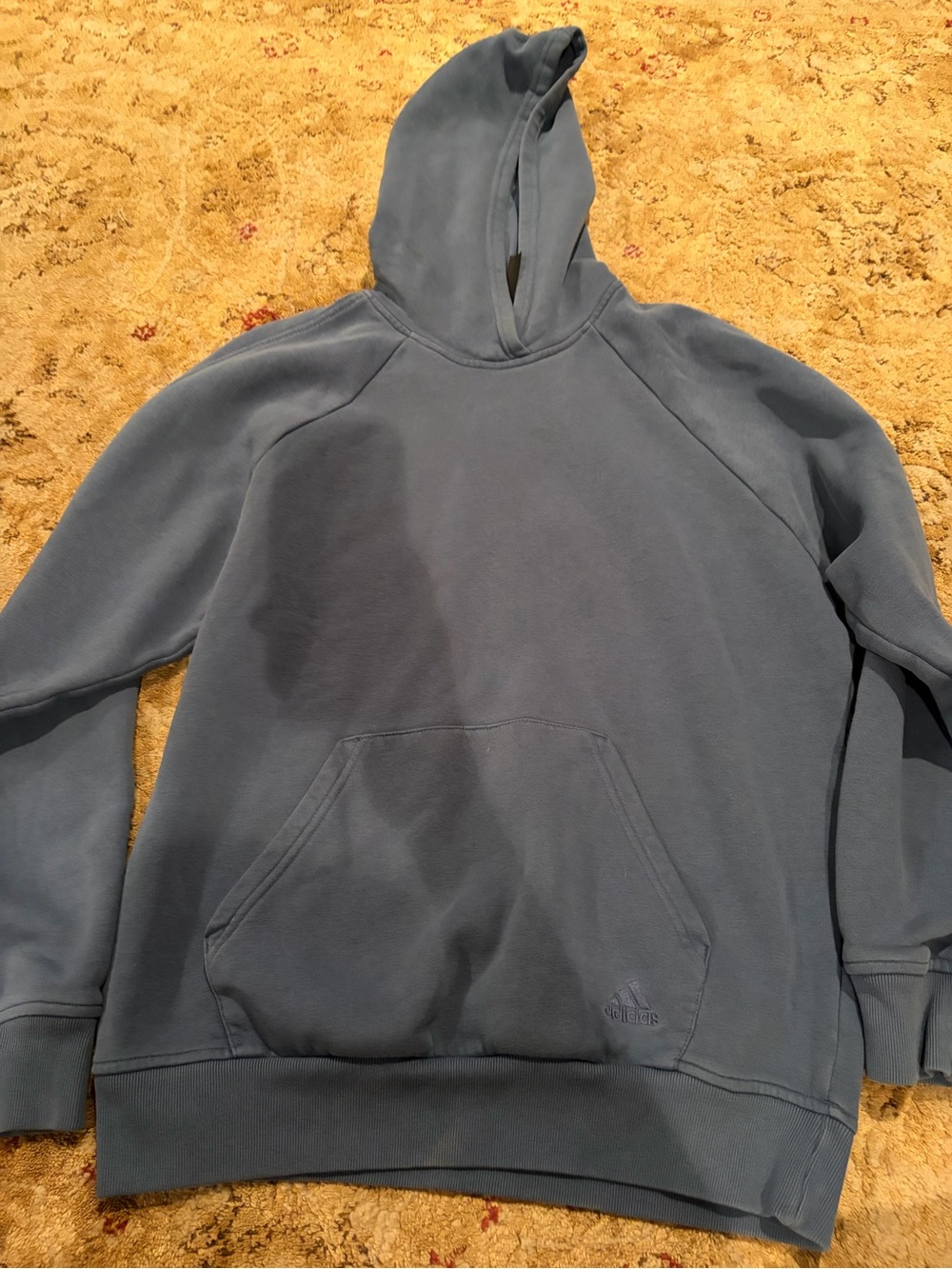 Adidas XS Classic Men's Blue Hoodie Sweatshirt unisex blue gray GUC fall athlete